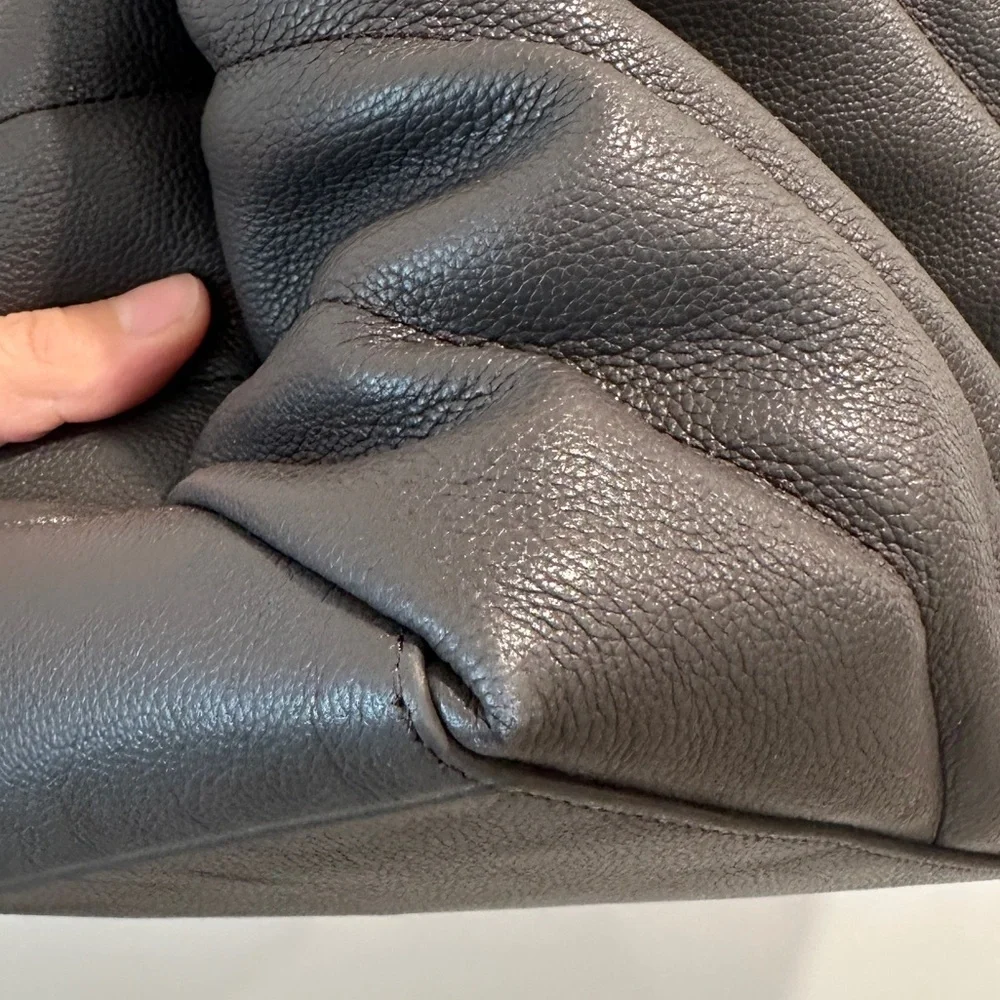 Rebecca Minkoff Edie Quilted‎ Calfskin Leather Maxi Tote. Graphite pre owned